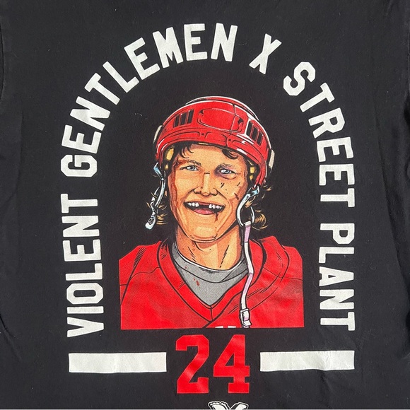 VIOLENT GENTLEMEN X STREET PLANT BLACK BOB PROBERT SHORT SLEEVE CREWNECK TSHIRT - Picture 5 of 5
